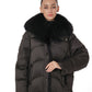 Genuine Silver Fox Fur Down Fill Parka