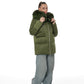 Genuine Silver Fox Fur Down Fill Coat