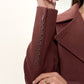 Lyndale Cashmere Wool Blend Coat in Sangria