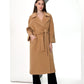 Monique Tailored Cashmere Wool Blend Coat in Bluff