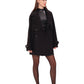 Karina Midi Cashmere Wool Blend Coat In Black