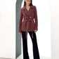 Lyndale Cashmere Wool Blend Coat in Sangria