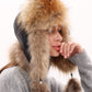 Genuine Racoon Fur Genuine Leather Hat