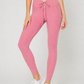 Trophy Yoga All Tied Up leggings made in USA, detailed view of black tie-dye patterned fabric