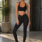 Trophy Yoga All Tied Up leggings made in USA, featuring a stylish tied-up design