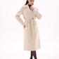 Denise Cashmere Blend Overcoat in Nude