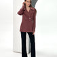 Lyndale Cashmere Wool Blend Coat in Sangria