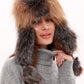 Genuine Silver Fox Fur Genuine Leather Hat