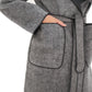 Genuine Silver Fox Virgin Wool Coat