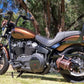 Classy Leather Bags Grayson motorbike side pouch, leather bike saddle bag shown from the side