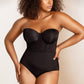 Elissa Full Bust Longline Strapless Bra - Black