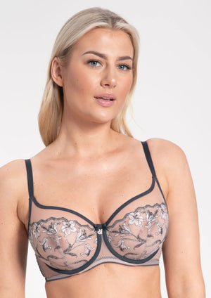 Sheer Mesh Balconette Bra Samanta Eliza-0