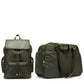 Olive green Wayfarer 2-piece weekender and backpack set by Travellty, featuring a spacious weekend bag and matching backpack.