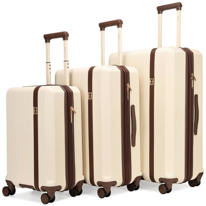 Luxe Journey 3 Piece Expandable Retro Luggage Set-0