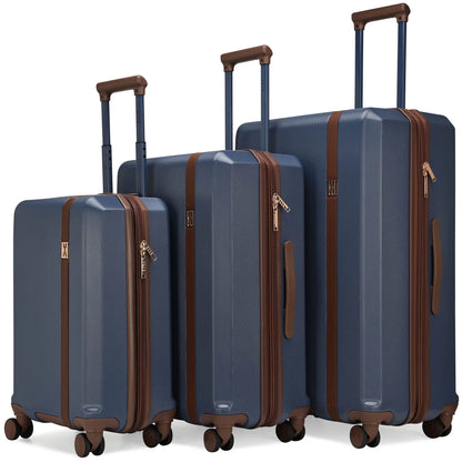 Luxe Journey 3 Piece Expandable Retro Luggage Set-6