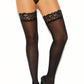 Plus Size Stay Up Lace Top Stockings