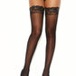 Sheer Stockings with Bow Back