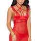 Red Romance Eyelash Lace Chemise