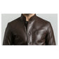 Edward Leather Brown Jacket - Men Leather Jacket Brown