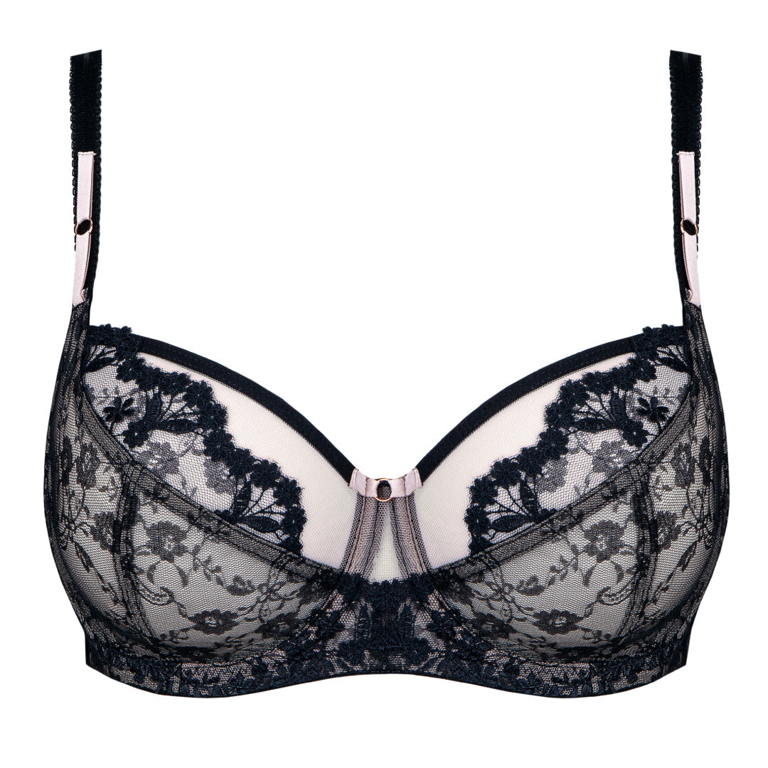 Sheer Lace Full Figure Bra Eir Black-2
