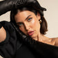 Elena (black) - Italian silk lined 16-button length leather opera gloves