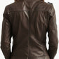 Elsie Leather Brown Jacket – Women’s Classic Leather Outerwear
