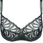 Sheer Lace Underwire Bra Emerald