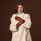 Emilia (brown) - Classic Italian lambskin leather gloves with cashmere lining and checkered pattern