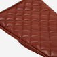 Emilia (brown) - Classic Italian lambskin leather gloves with cashmere lining and checkered pattern