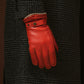 Emilio (orange) – Luxurious Italian deerskin gloves with cashmere lining and adjustable snap button