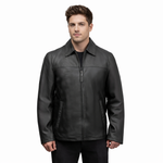 Whet Blu NYC Ethan men's lambskin leather jacket front view