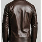 Evelyn Leather Brown Jacket - Men Leather Jacket Brown