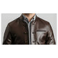 Evelyn Leather Brown Jacket - Men Leather Jacket Brown