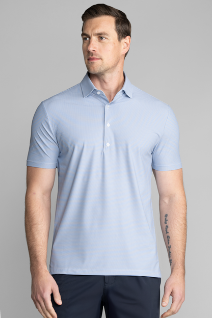 Event Polo Windowpane // Blue Grey
