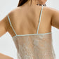 Blush Serene Mint Sheer Eyelash Lace Cropped Cami
