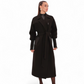 Miru Cashmere Wool Blend Overcoat in Black
