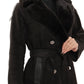 Genuine Mink Fur Eco Suede Coat