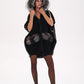 Black Saga Furs silver fox wool cashmere poncho vest by Alaska Outerwear Company