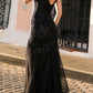 Nox Anabel F1467 Long Sweetheart Sleeveless Tulle Mermaid Gown