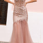 Nox Anabel F1467 Long Sweetheart Sleeveless Tulle Mermaid Gown