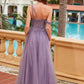 Nox Anabel F1567 Embroidered A-Line Sheer Boned Waistline Dress