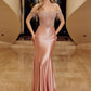 Nox Anabel F1568 Satin Beaded Off-Shoulder Boned Waistline Dress