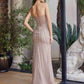 Nox Anabel F1569 Fully Beaded Strapless Design Gown