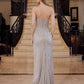 Nox Anabel F1569 Fully Beaded Strapless Design Gown