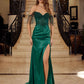Nox Anabel F1571 Fringed Off-Shoulder Sequin Sweetheart Neckline Dress