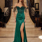 Nox Anabel F1571 Fringed Off-Shoulder Sequin Sweetheart Neckline Dress