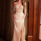 Nox Anabel F1571 Fringed Off-Shoulder Sequin Sweetheart Neckline Dress
