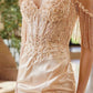 Nox Anabel F1571 Fringed Off-Shoulder Sequin Sweetheart Neckline Dress