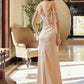 Nox Anabel F1571 Fringed Off-Shoulder Sequin Sweetheart Neckline Dress