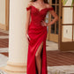 Nox Anabel F1572 Satin Sweetheart Sequin Applique Boned Waistline